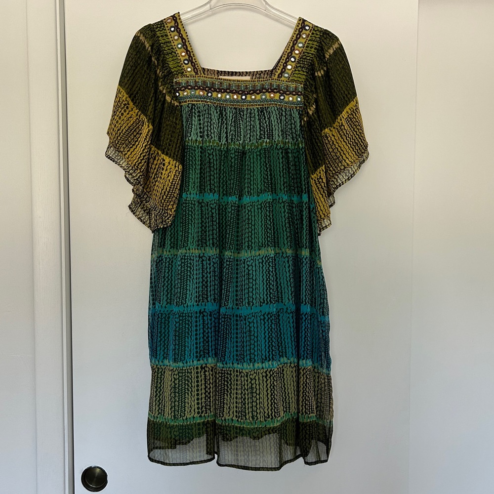 Flutter Sleeve Square Neck Mini Sundress